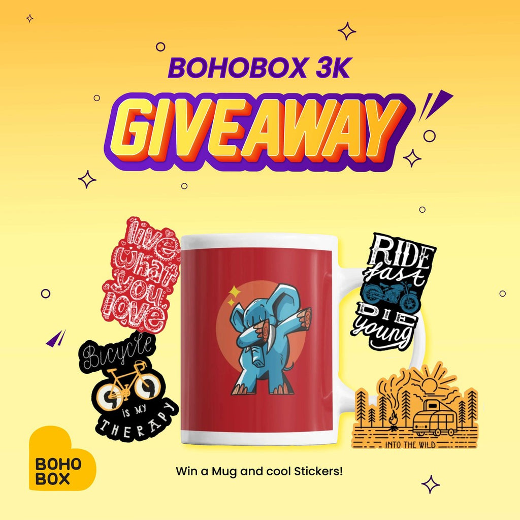 Thank You all for the love that you have shown us! To show our gratitude, we're organizing a giveaway for all our lovely followers. To participate, just follow these simple steps: