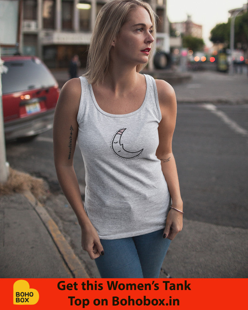 Half-moon tank top, for comfort on days that take half of you
