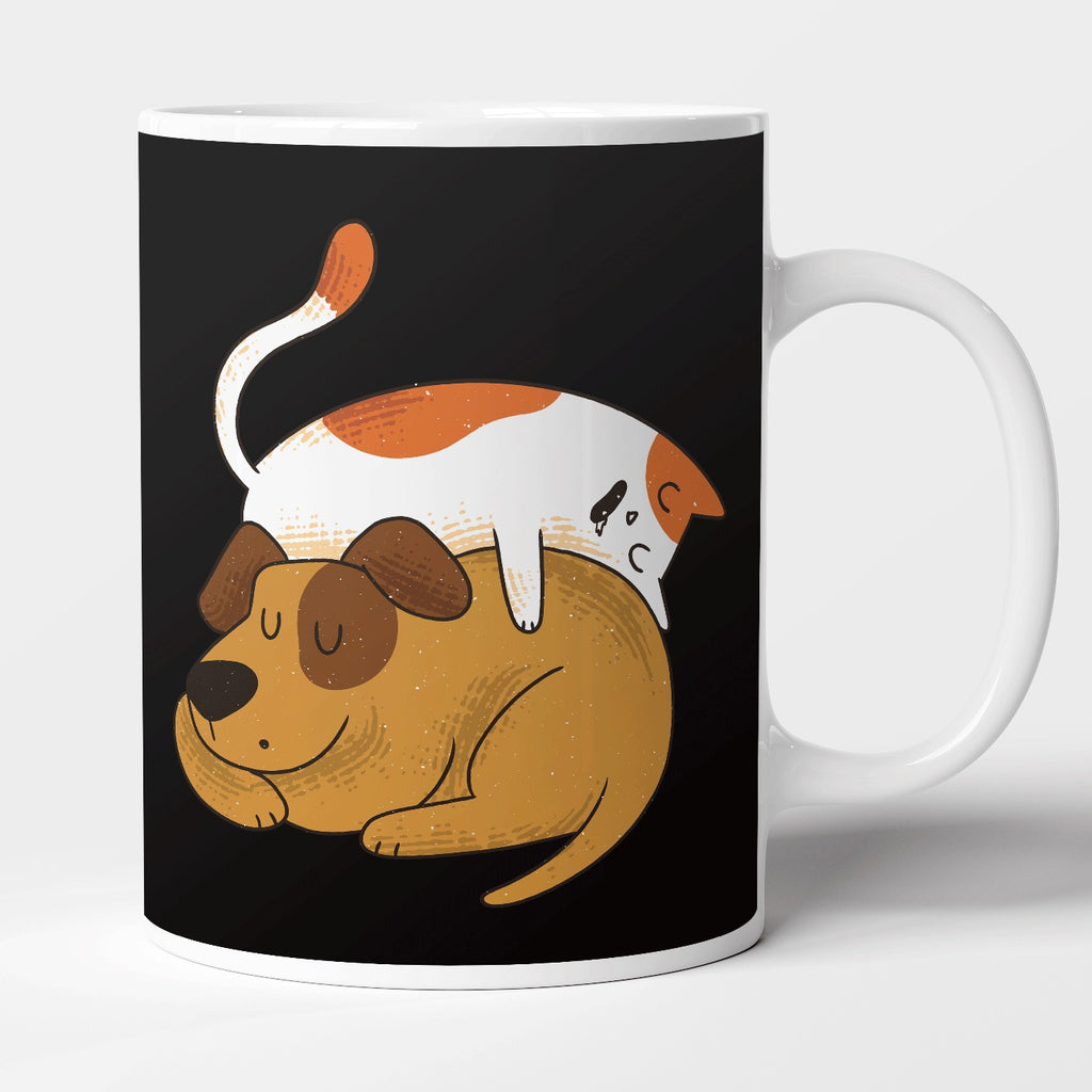 Sleeping Cat And Dog | Mug