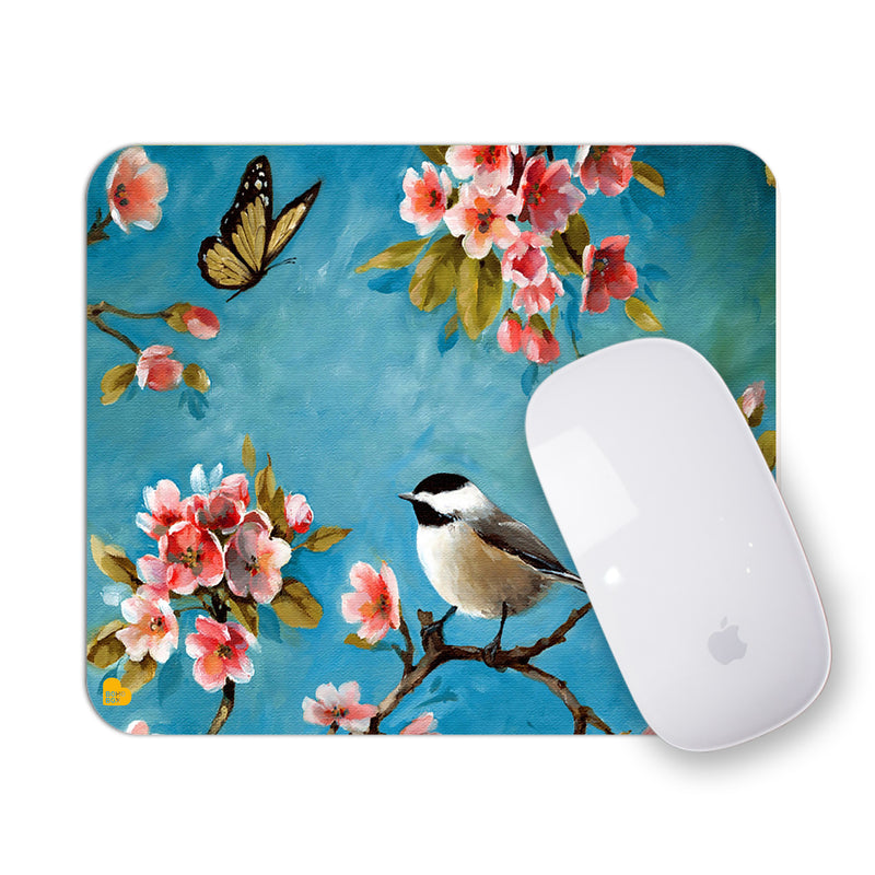 Summer Butterfly And Bird  | Mouse Pad