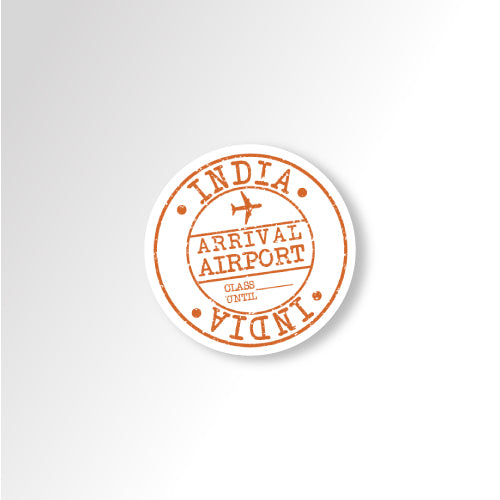 India Arrival Airport Travel | Sticker