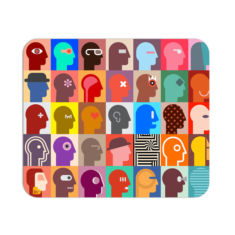 Picasso Style Human Heads  | Mouse Pad