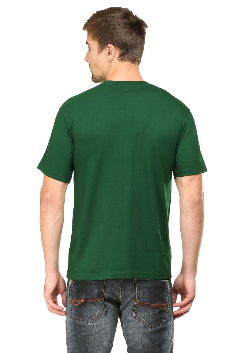 Solid Bottle Green Unisex T-shirts