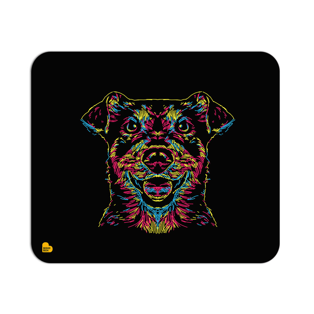 Colorful Dog Face  | Mouse Pad