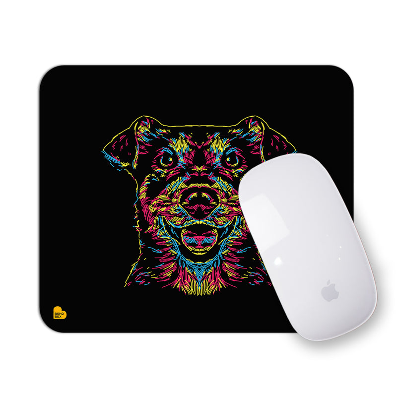 Colorful Dog Face  | Mouse Pad