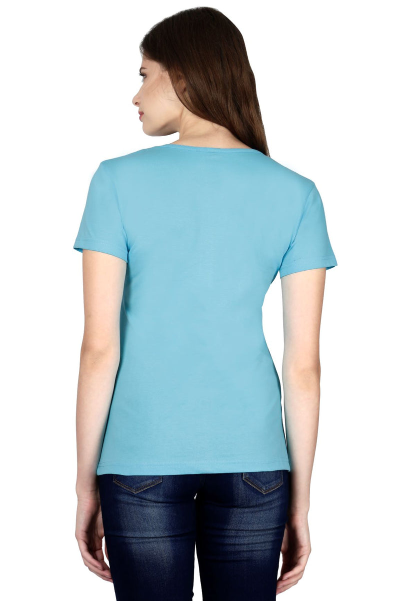 Solid Sky Blue | Women T-Shirt