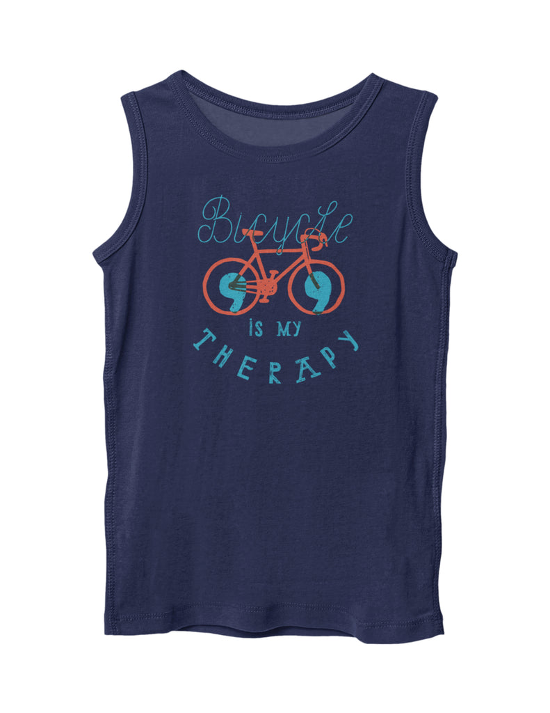 Bicycle is My Therapy | Men's Gym Vest Sleeveless