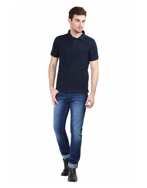 Plain Navy Blue | Polo T-Shirts