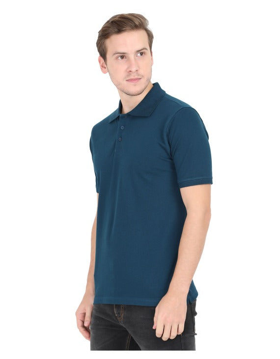 Plain Petrol Blue  | Polo T-Shirts