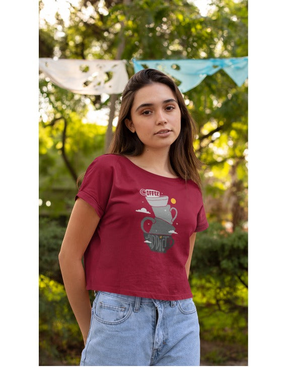 Coffee Addict | Crop Tops