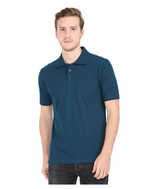 Plain Petrol Blue  | Polo T-Shirts