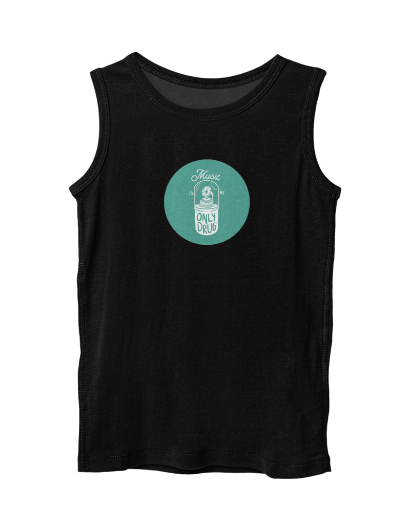 Music is my Only Drug | Men's Gym Vest Sleeveless