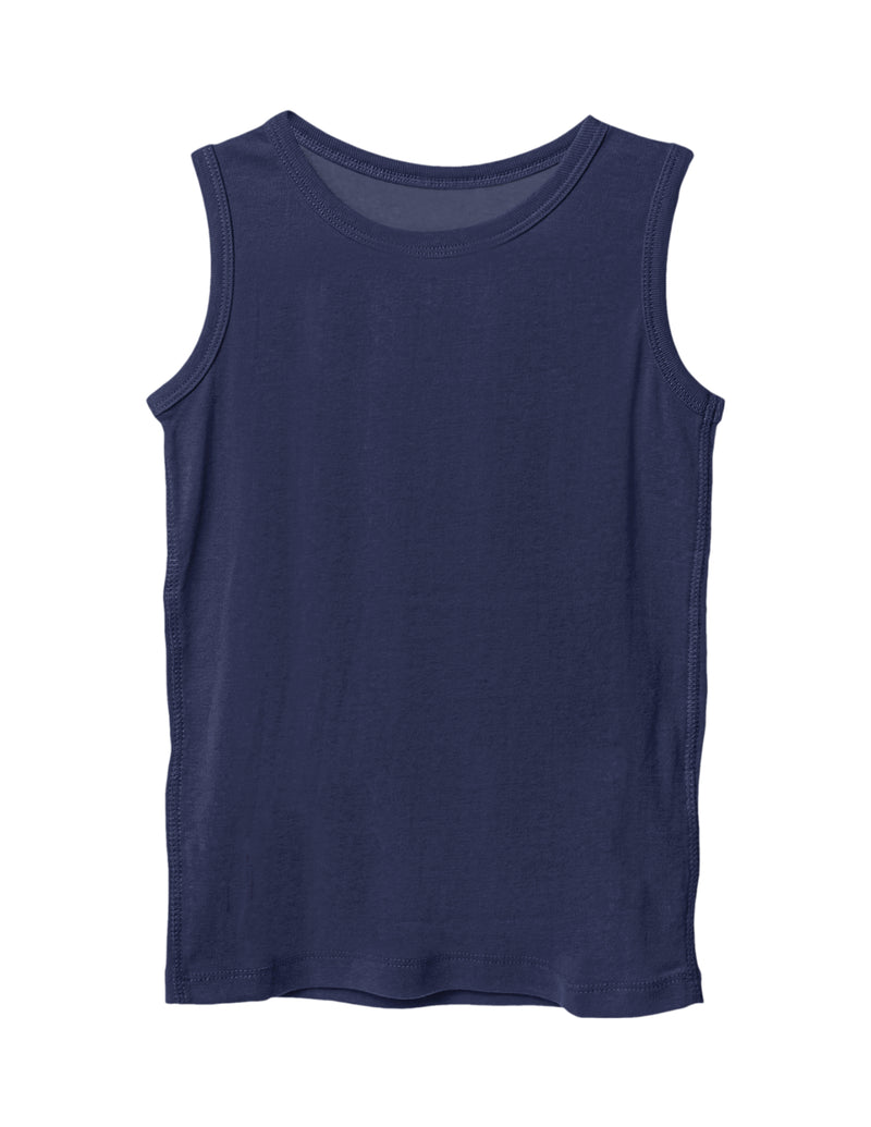 Plain Navy Blue | Men's Gym Vest Sleeveless