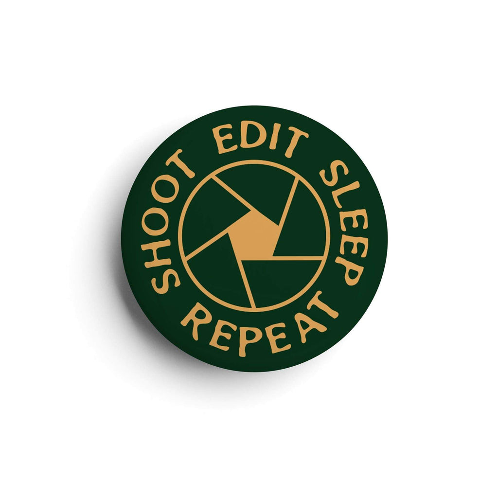 Shoot Edit Sleep Repeat Mode Travel | Badge