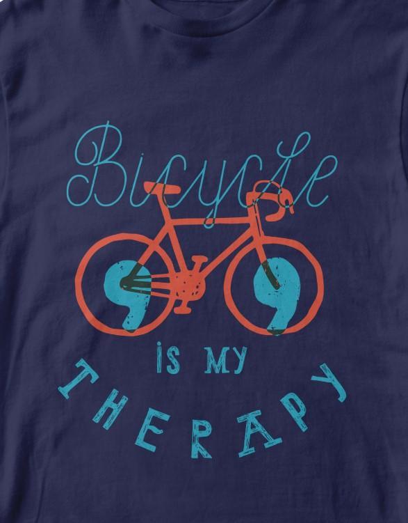 Bicycle is My Therapy | Men's Full Sleeve T-Shirt