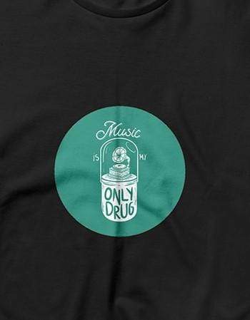 Music Is my Only Drug  | Men's Full Sleeve T-Shirt