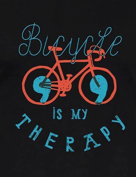 Bicycle is My Therapy | Men's Raglan T-Shirts