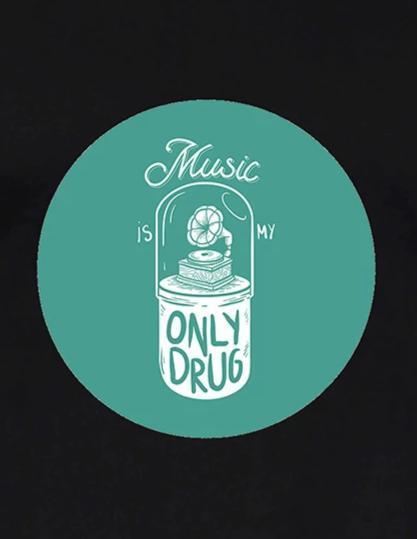 Music is My Only Drug | Men's Raglan T-Shirts