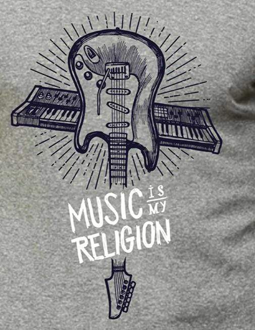 Music is My Religion | Men's Raglan T-Shirts