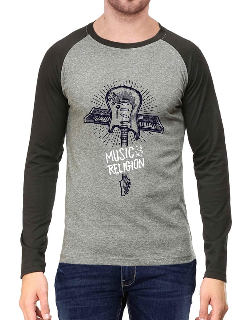 Music is My Religion | Men's Raglan T-Shirts
