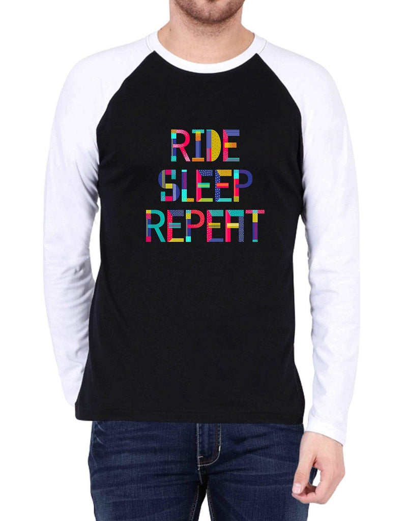 Ride Sleep Repeat Travel | Men's Raglan T-Shirts