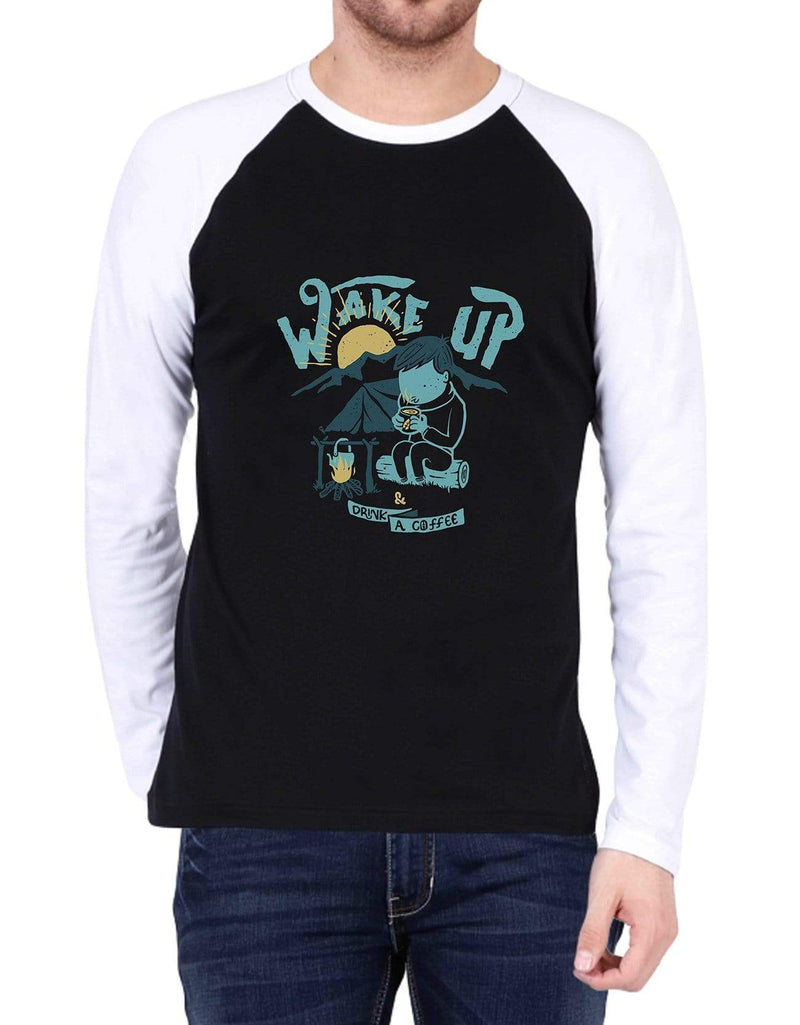 Wake up & Drink a Coffee | Men's Raglan T-Shirts