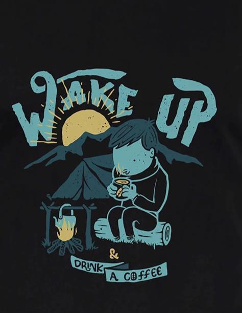 Wake up & Drink a Coffee | Men's Raglan T-Shirts