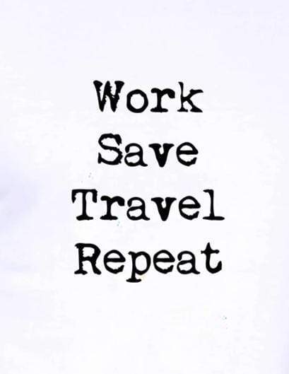 Work Save Travel Repeat | Men's Raglan T-Shirts