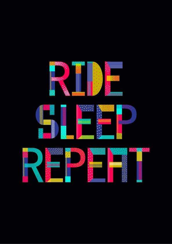 Ride Sleep Repeat Biker Travel | Poster
