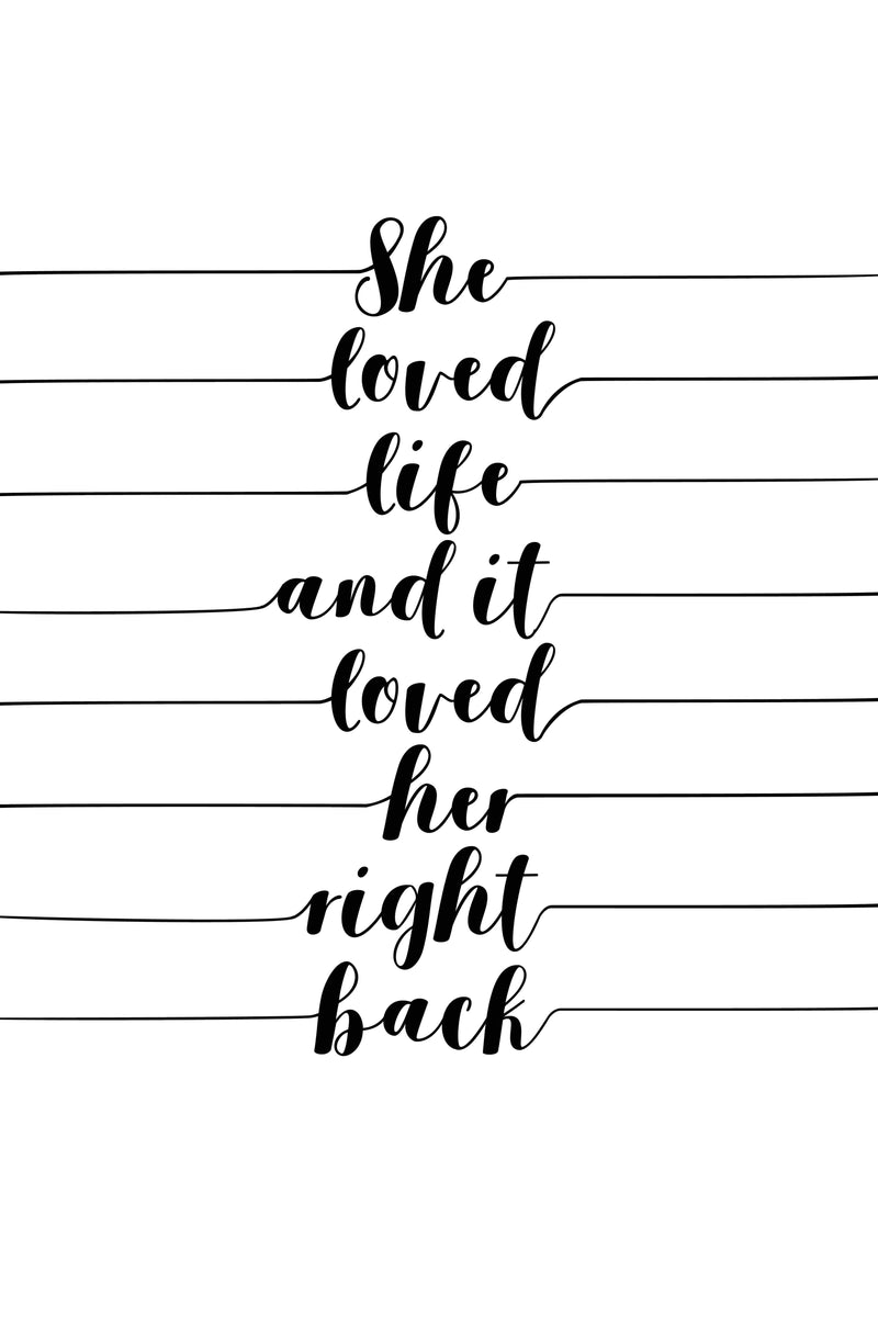 She Loved Life| Poster