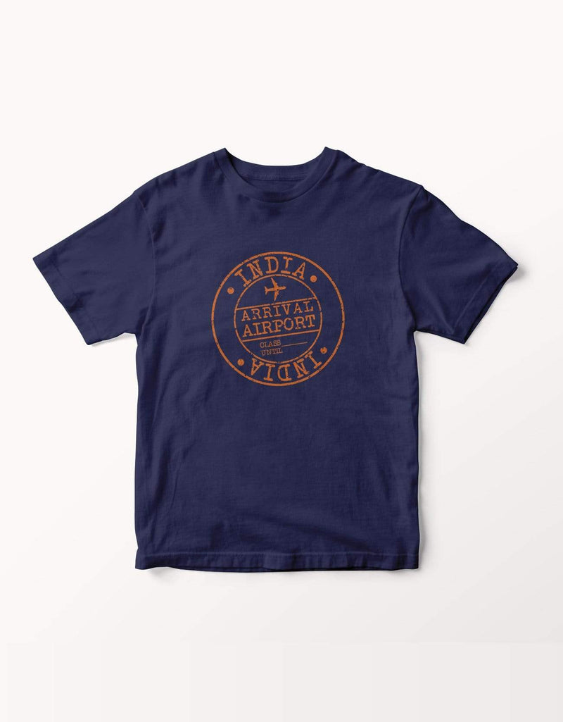 bohoboxin Unisex T-shirt half sleeve India Arrival Airport  | T-Shirt shop tshirts online india buy travler photographer rider hiking travel yoga pet lover animal music india mumbai pune bengaluru chennai kolkata  hyderabad jaipur lucknow udaipur ahmedabad nasik nagpur indore