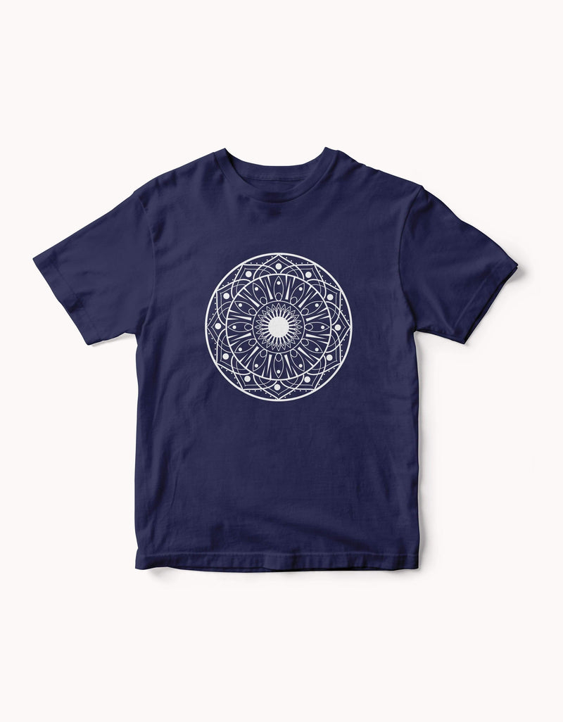 bohoboxin Unisex T-shirt half sleeve Mandala | T-Shirt shop tshirts online india buy travler photographer rider hiking travel yoga pet lover animal music india mumbai pune bengaluru chennai kolkata  hyderabad jaipur lucknow udaipur ahmedabad nasik nagpur indore