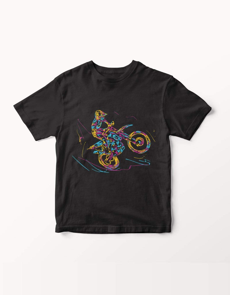 bohoboxin Unisex T-shirt half sleeve Motocross | T-Shirt shop tshirts online india buy travler photographer rider hiking travel yoga pet lover animal music india mumbai pune bengaluru chennai kolkata  hyderabad jaipur lucknow udaipur ahmedabad nasik nagpur indore