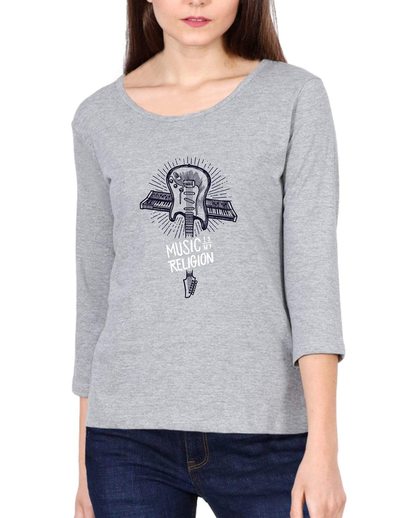 Music is My Religion | Women's 3/4 th Sleeve T-Shirt
