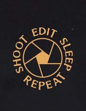 Shoot Edit Sleep Repeat Travel | Women's 3/4 th Sleeve T-Shirt