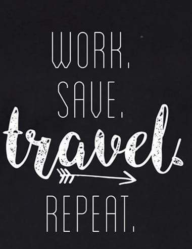 Work Save Travel Repeat | Women's 3/4th Sleeve T-Shirt