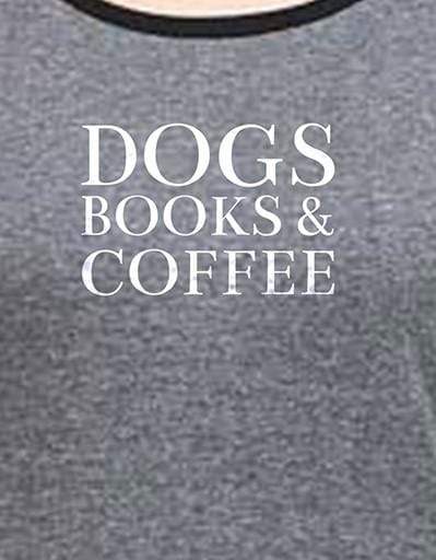 Dogs Books & Coffee | Women's Raglan T-Shirts