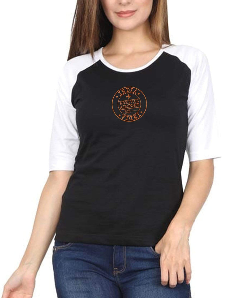 India Arrival Airport Travel | Women's Raglan T-Shirts