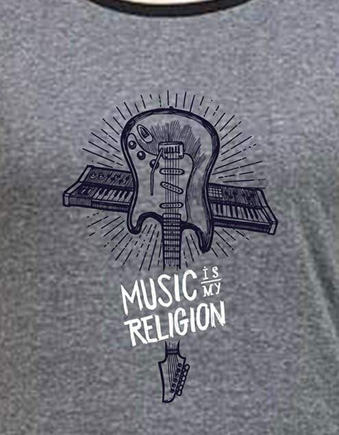 Music is my Religion | Women's Raglan T-Shirts