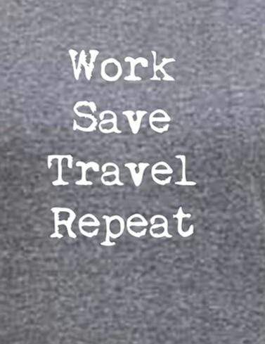 Work Save Travel Repeat | Women's Raglan T-Shirts