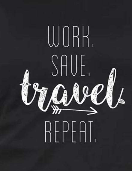 Work Save Travel Repeat | Women's Raglan T-Shirts