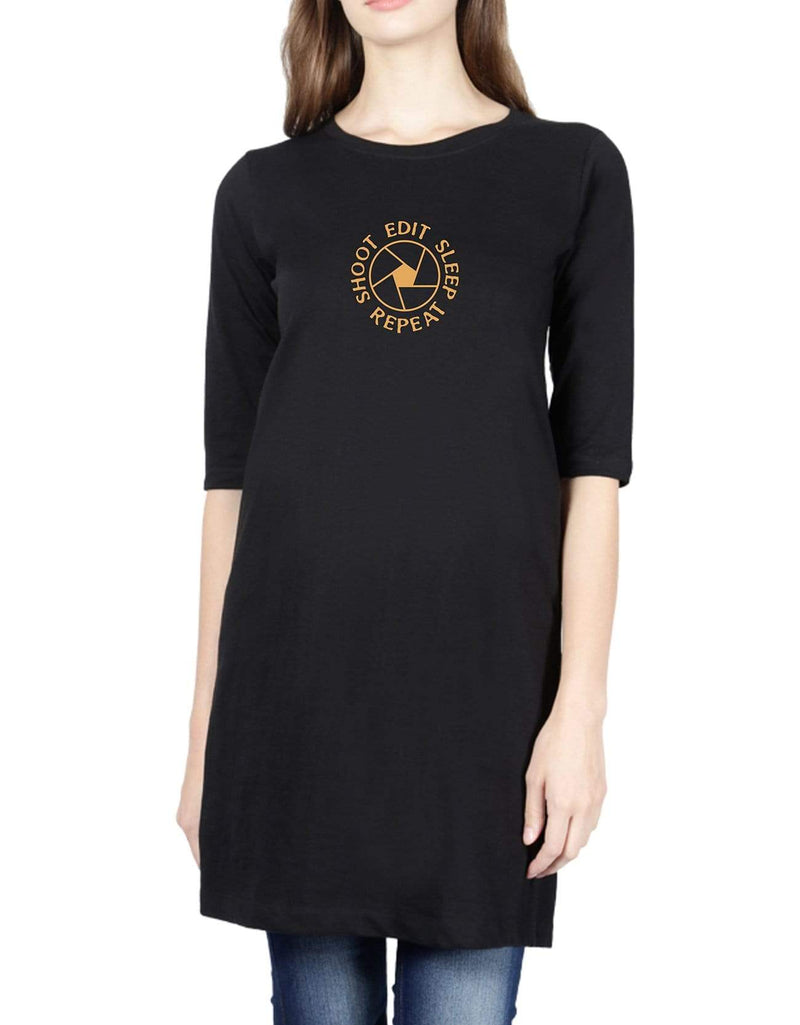 Shoot Edit Sleep Repeat Travel | Women’s T- Shirt Dresses