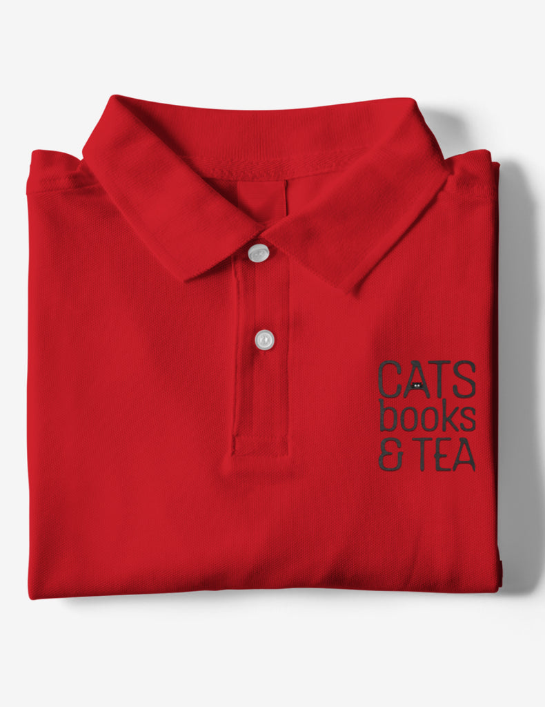 Cats Books & Tea | Polo T-Shirts