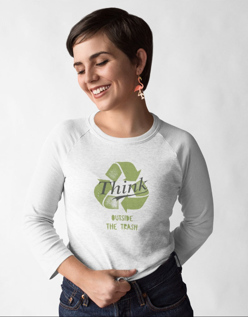 Think Outside the Trash | Women's 3/4th Sleeve T-Shirt
