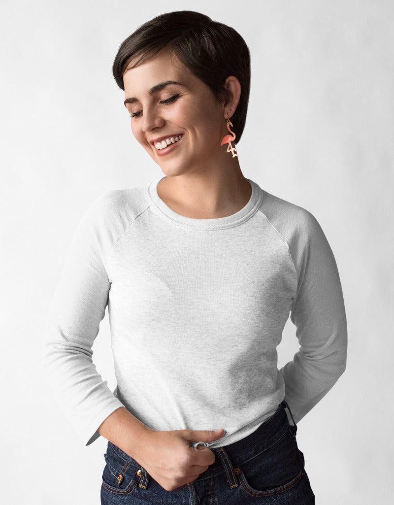 Plain White | Women's 3/4 th Sleeve T-Shirt