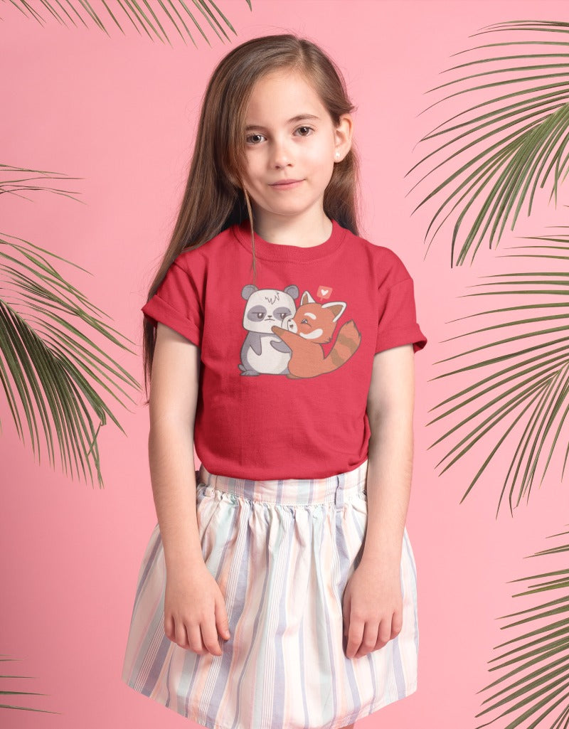 Panda Cartoon T-shirt half sleeve | Girls