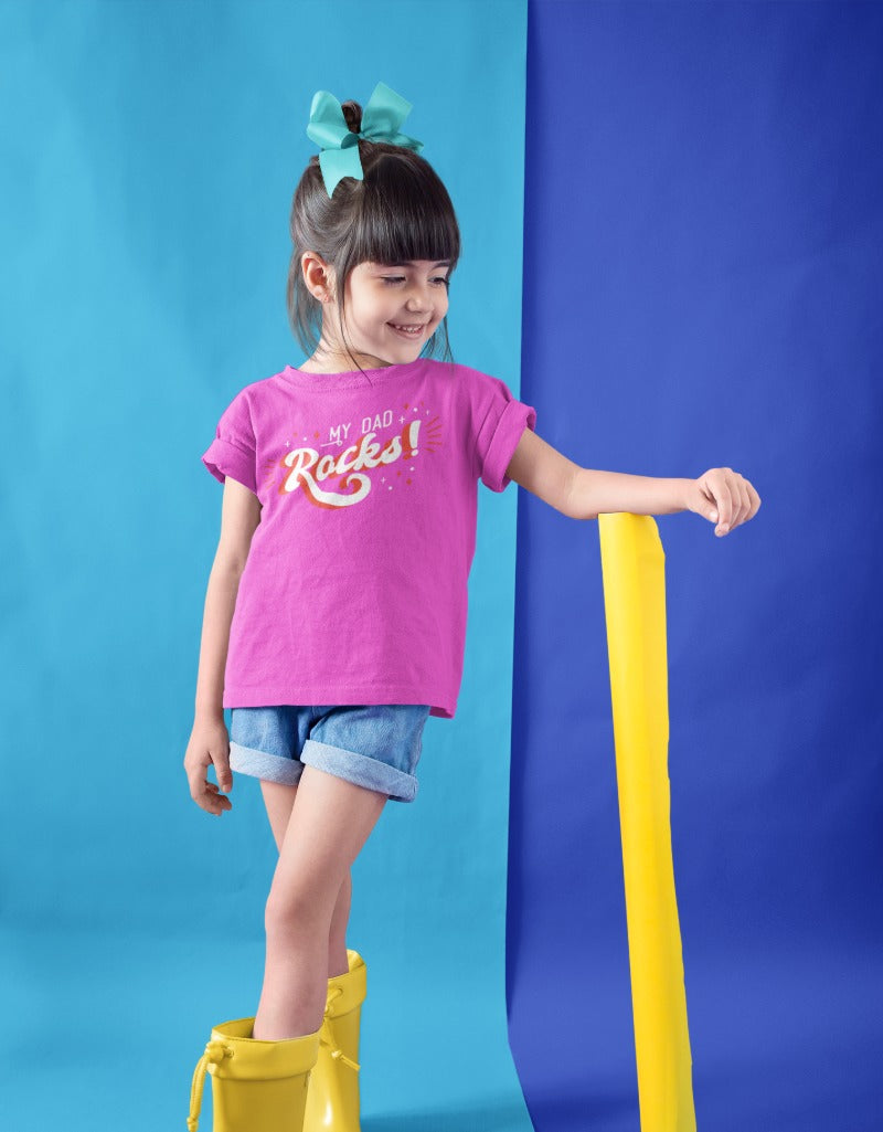 Father Day Lettering T-shirt half sleeve | Girls