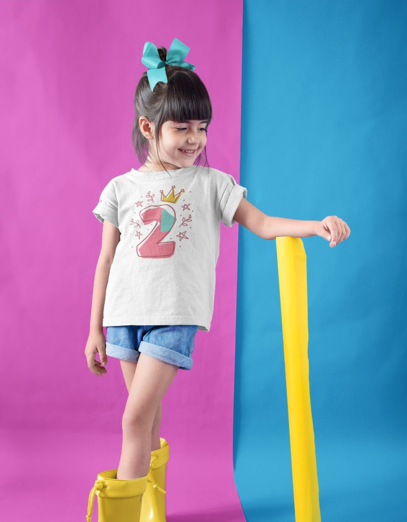 Birthday Number T-shirt half sleeve | Girls