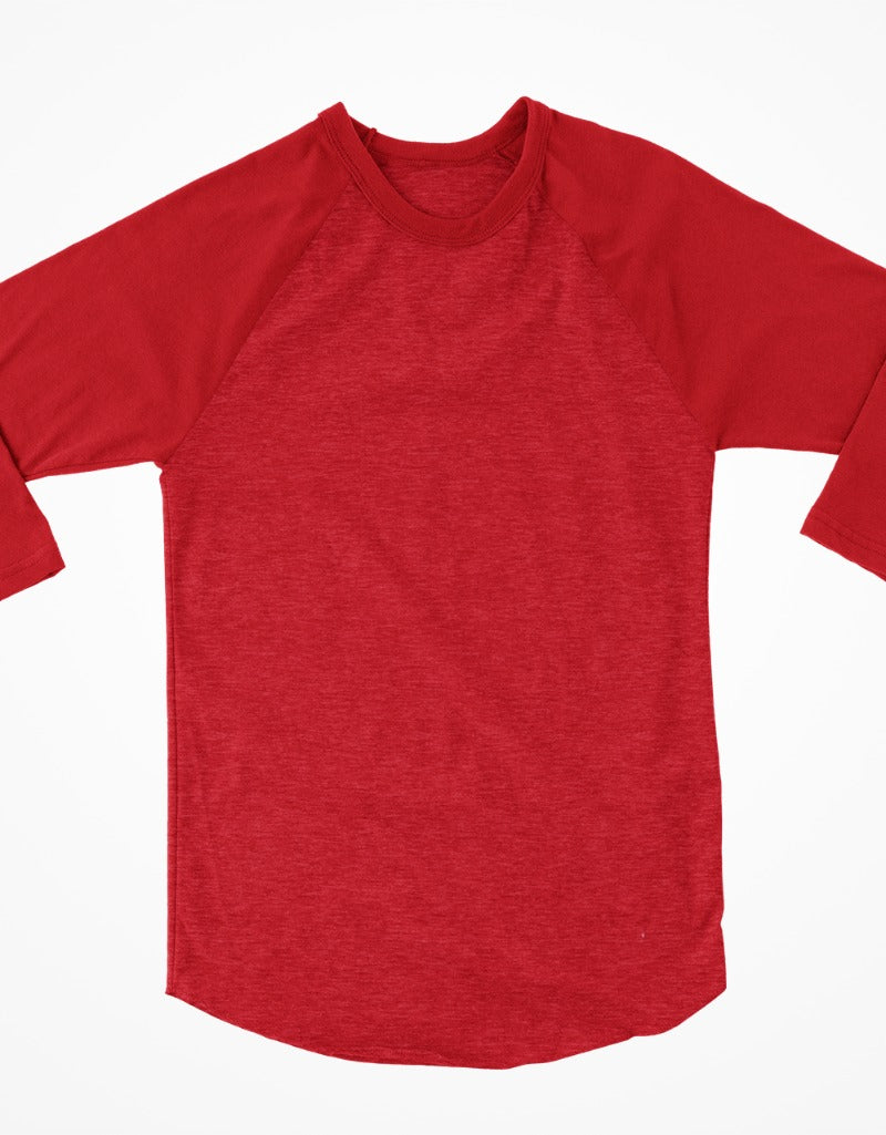Solid Red | Women's 3/4 th Sleeve T-Shirt