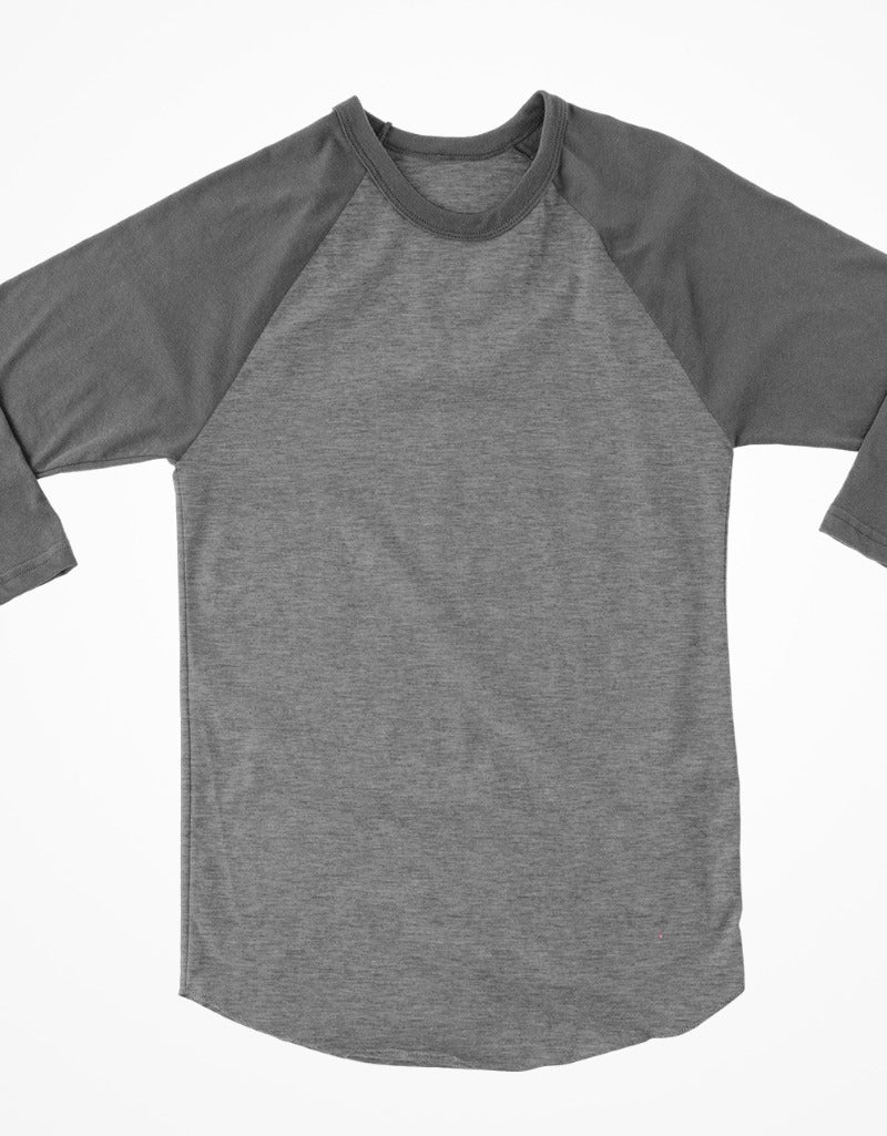 Solid Grey | Women's 3/4 th Sleeve T-Shirt